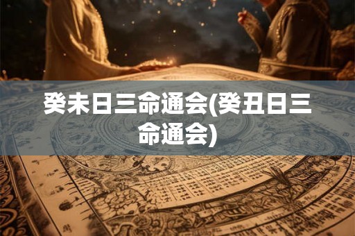 癸未日三命通会(癸丑日三命通会)