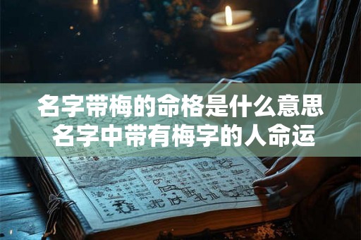 名字带梅的命格是什么意思 名字中带有梅字的人命运是不是都很坎坷 名字带梅的命格是什么意思 名字中带有梅字的人命运是不是都很坎坷