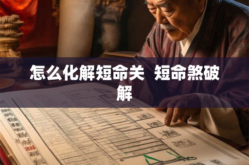 怎么化解短命关 短命煞破解 怎么化解短命关 短命煞破解