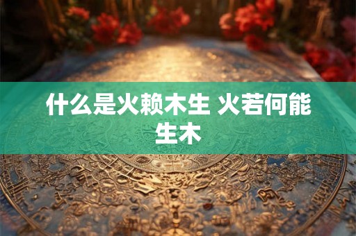 什么是火赖木生 火若何能生木
