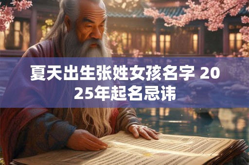 夏天出生张姓女孩名字 2025年起名忌讳 夏天出生张姓女孩名字 2025年起名忌讳