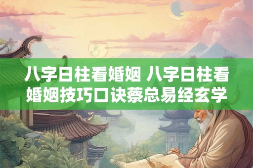 八字日柱看婚姻 八字日柱看婚姻技巧口诀蔡总易经玄学