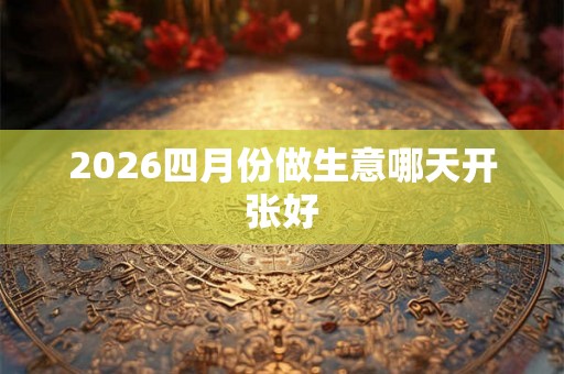 2026四月份做生意哪天开张好