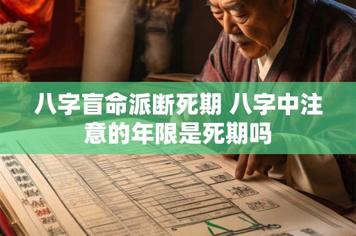 八字盲命派断死期 八字中注意的年限是死期吗