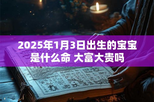 2025年1月3日出生的宝宝是什么命 大富大贵吗 2025年1月3日出生的宝宝是什么命 大富大贵吗