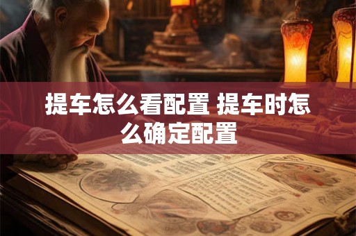 提车怎么看配置 提车时怎么确定配置