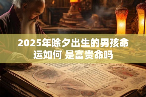 2025年除夕出生的男孩命运如何 是富贵命吗