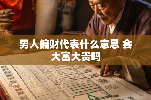 男人偏财代表什么意思 会大富大贵吗 男人偏财代表什么意思 会大富大贵吗