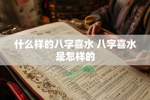 什么样的八字喜水 八字喜水是怎样的 什么样的八字喜水 八字喜水是怎样的