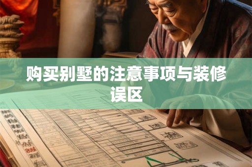 购买别墅的注意事项与装修误区 购买别墅的注意事项与装修误区