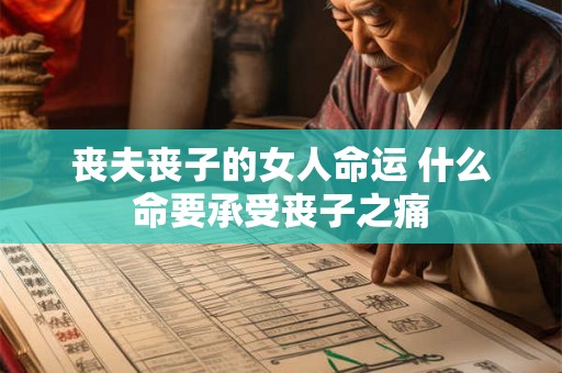丧夫丧子的女人命运 什么命要承受丧子之痛 丧夫丧子的女人命运 什么命要承受丧子之痛