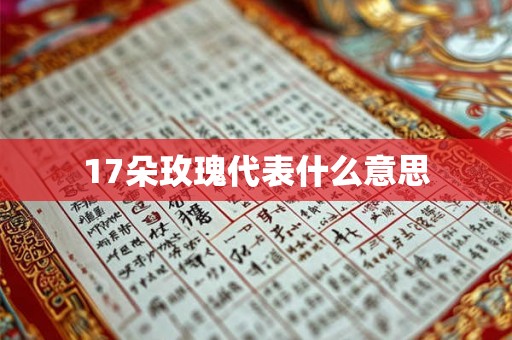 17朵玫瑰代表什么意思 17朵玫瑰代表什么意思