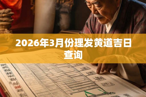 2026年3月份理发黄道吉日查询