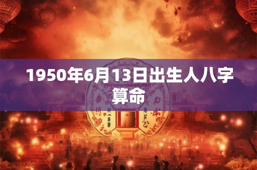 1950年6月13日出生人八字算命