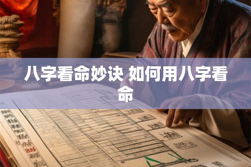 八字看命妙诀 如何用八字看命