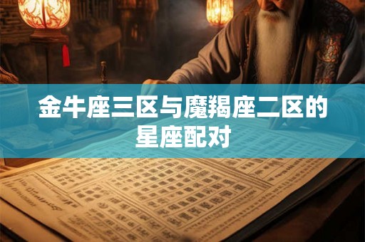 金牛座三区与魔羯座二区的星座配对