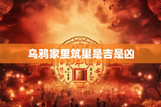 乌鸦家里筑巢是吉是凶 乌鸦家里筑巢是吉是凶