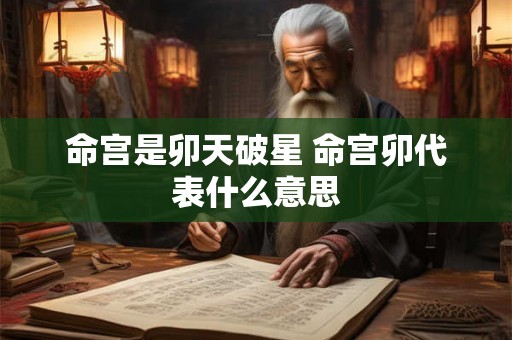 命宫是卯天破星 命宫卯代表什么意思 命宫是卯天破星 命宫卯代表什么意思