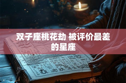 双子座桃花劫 被评价最差的星座 双子座桃花劫 被评价最差的星座