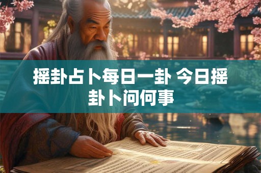摇卦占卜每日一卦 今日摇卦卜问何事 摇卦占卜每日一卦 今日摇卦卜问何事