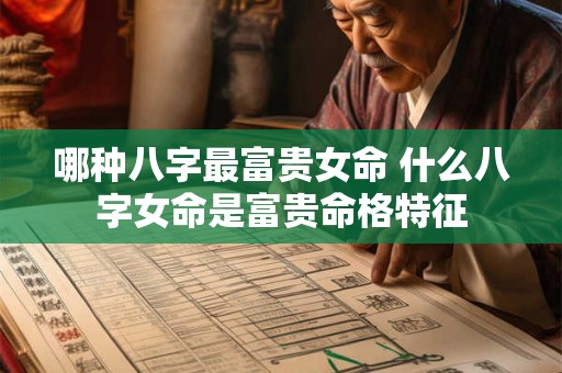 哪种八字最富贵女命 什么八字女命是富贵命格特征