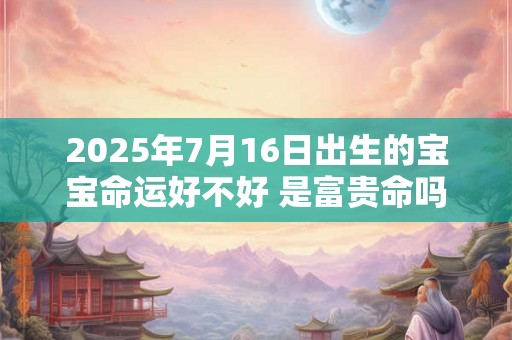 2025年7月16日出生的宝宝命运好不好 是富贵命吗 2025年7月16日出生的宝宝命运好不好 是富贵命吗