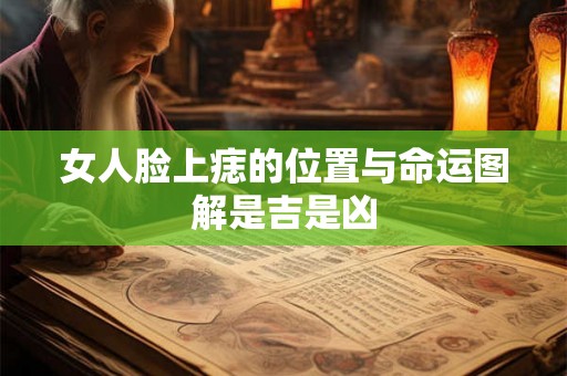 女人脸上痣的位置与命运图解是吉是凶 女人脸上痣的位置与命运图解是吉是凶