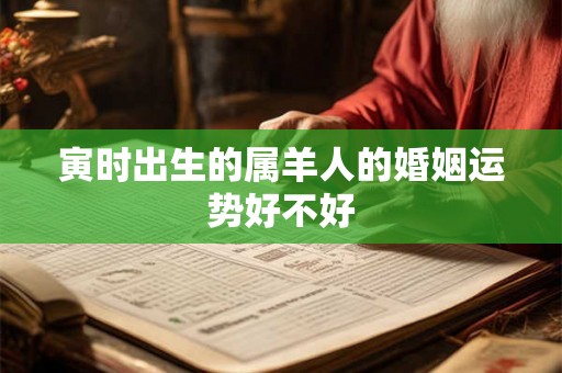 寅时出生的属羊人的婚姻运势好不好 寅时出生的属羊人的婚姻运势好不好