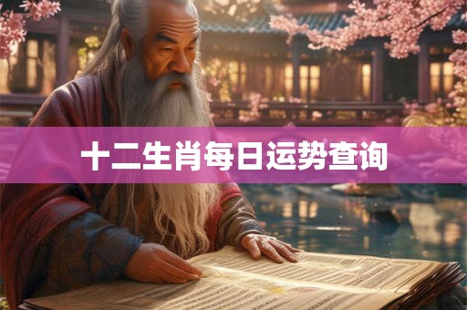 十二生肖每日运势查询 十二生肖每日运势查询