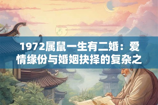 1972属鼠一生有二婚:爱情缘份与婚姻抉择的复杂之旅 1972属鼠一生有二婚:爱情缘份与婚姻抉择的复杂之旅