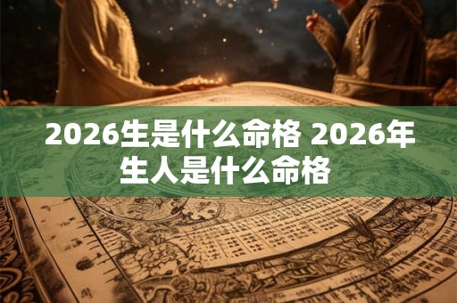 2026生是什么命格 2026年生人是什么命格 