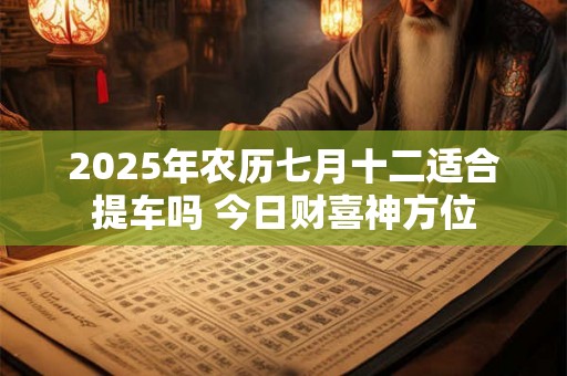 2025年农历七月十二适合提车吗 今日财喜神方位 2025年农历七月十二适合提车吗 今日财喜神方位