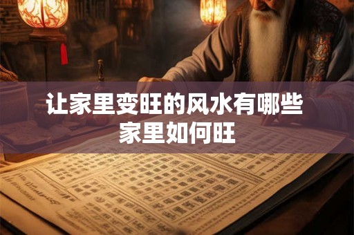 让家里变旺的风水有哪些 家里如何旺