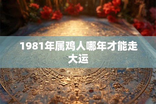 1981年属鸡人哪年才能走大运 1981年属鸡人哪年才能走大运