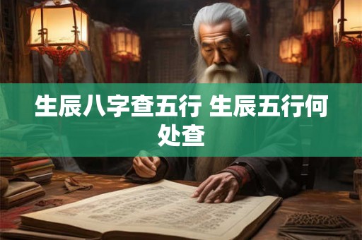 生辰八字查五行 生辰五行何处查 生辰八字查五行 生辰五行何处查