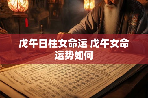 戊午日柱女命运 戊午女命运势如何 戊午日柱女命运 戊午女命运势如何