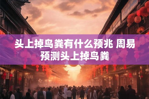 头上掉鸟粪有什么预兆 周易预测头上掉鸟粪 头上掉鸟粪有什么预兆 周易预测头上掉鸟粪
