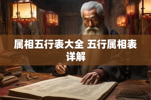 属相五行表大全 五行属相表详解