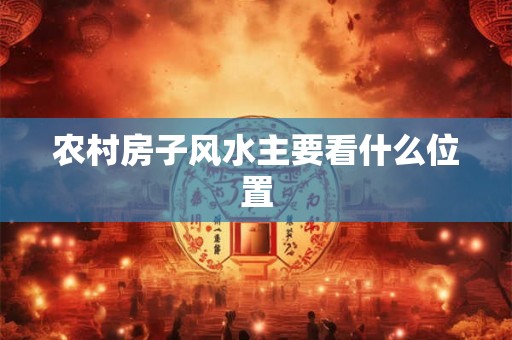 农村房子风水主要看什么位置 农村房子风水主要看什么位置