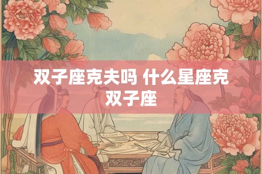 双子座克夫吗 什么星座克双子座 双子座克夫吗 什么星座克双子座