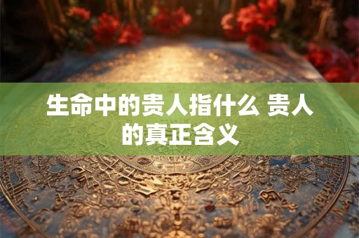 生命中的贵人指什么 贵人的真正含义 生命中的贵人指什么 贵人的真正含义