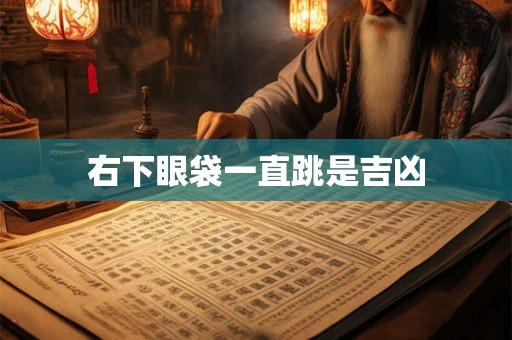 右下眼袋一直跳是吉凶