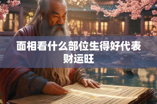 面相看什么部位生得好代表财运旺 面相看什么部位生得好代表财运旺