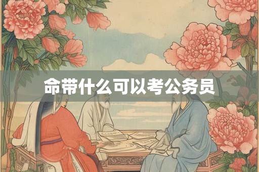命带什么可以考公务员 命带什么可以考公务员