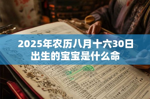 2025年农历八月十六30日出生的宝宝是什么命 2025年农历八月十六30日出生的宝宝是什么命