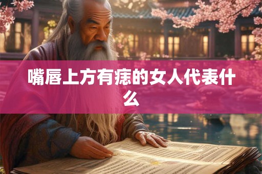 嘴唇上方有痣的女人代表什么 嘴唇上方有痣的女人代表什么
