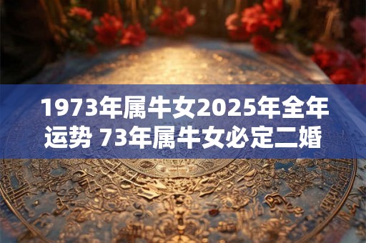 1973年属牛女2025年全年运势 73年属牛女必定二婚吗 1973年属牛女2025年全年运势 73年属牛女必定二婚吗