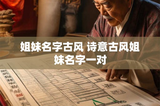 姐妹名字古风 诗意古风姐妹名字一对