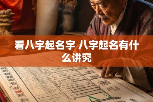 看八字起名字 八字起名有什么讲究 看八字起名字 八字起名有什么讲究