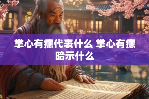 掌心有痣代表什么 掌心有痣暗示什么 掌心有痣代表什么 掌心有痣暗示什么